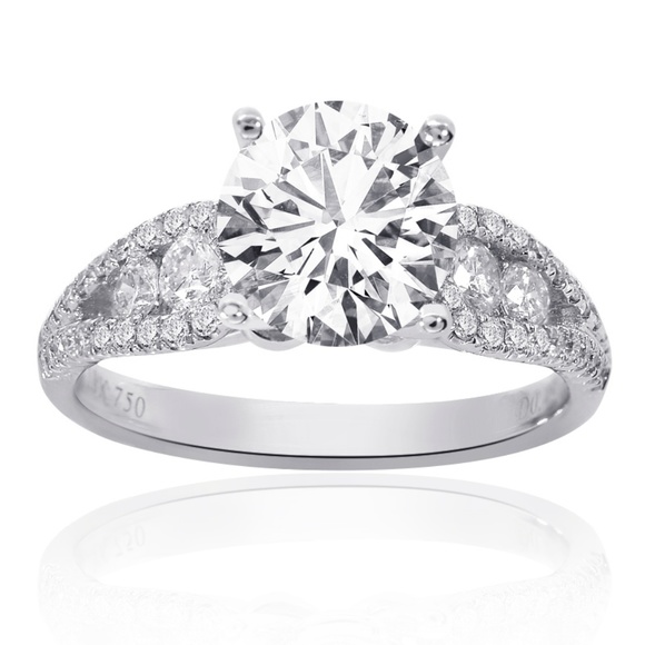0.55 Ct Split Shank Diamond Engagement Mounting